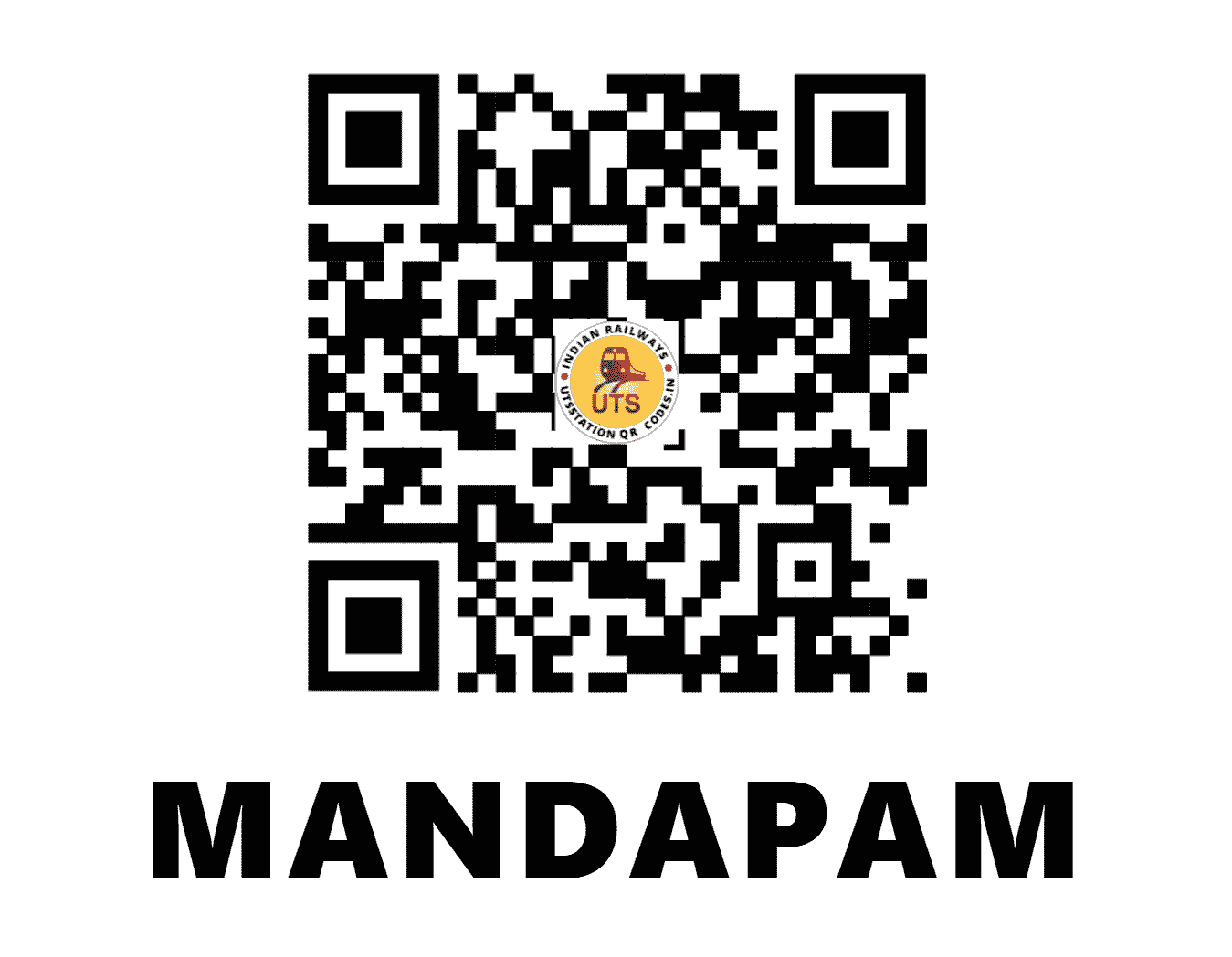 UTS QR Code for MANDAPAM - MMM (SR - TAMIL NADU)